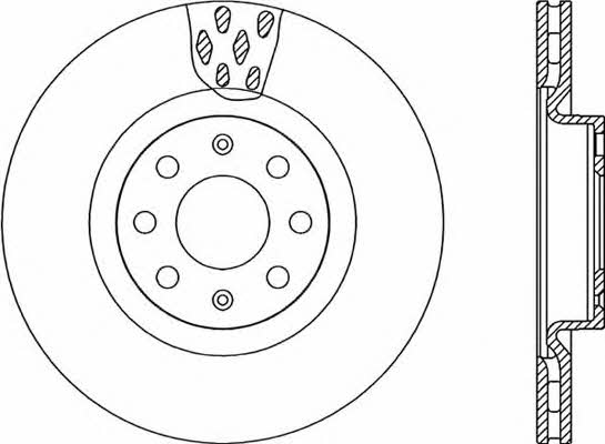 Open parts BDR2259.20 Front brake disc ventilated BDR225920: Buy near me in Poland at 2407.PL - Good price!