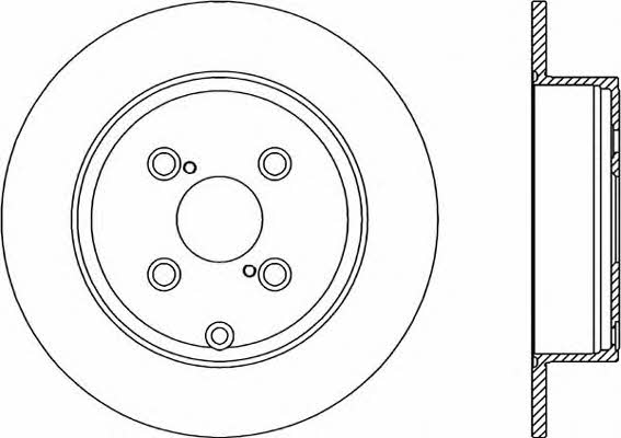 Open parts BDR2260.10 Rear brake disc, non-ventilated BDR226010: Buy near me in Poland at 2407.PL - Good price!