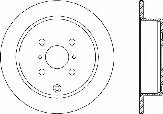 Open parts BDR2312.10 Rear brake disc, non-ventilated BDR231210: Buy near me at 2407.PL in Poland at an Affordable price!