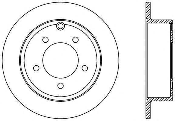 Open parts BDR2370.10 Rear brake disc, non-ventilated BDR237010: Buy near me in Poland at 2407.PL - Good price!