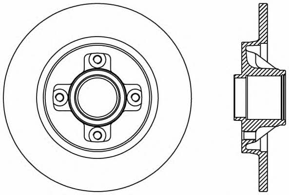 Open parts BDR2387.10 Rear brake disc, non-ventilated BDR238710: Buy near me in Poland at 2407.PL - Good price!