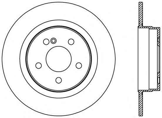 Open parts BDR2395.10 Rear brake disc, non-ventilated BDR239510: Buy near me in Poland at 2407.PL - Good price!