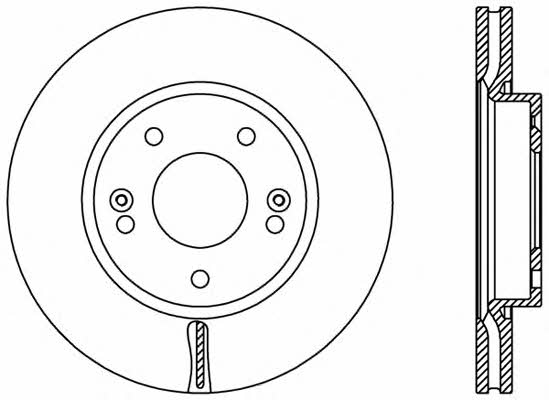 Open parts BDR2443.20 Front brake disc ventilated BDR244320: Buy near me in Poland at 2407.PL - Good price!