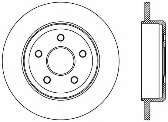 Open parts BDR2446.10 Rear brake disc, non-ventilated BDR244610: Buy near me at 2407.PL in Poland at an Affordable price!