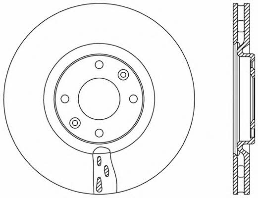 Open parts BDR2453.20 Front brake disc ventilated BDR245320: Buy near me in Poland at 2407.PL - Good price!