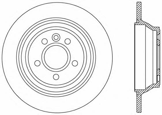 Open parts BDR2457.10 Rear brake disc, non-ventilated BDR245710: Buy near me in Poland at 2407.PL - Good price!