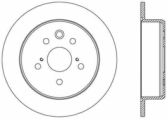 Open parts BDR2460.10 Rear brake disc, non-ventilated BDR246010: Buy near me in Poland at 2407.PL - Good price!