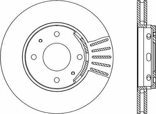 Open parts BDR1738.20 Front brake disc ventilated BDR173820: Buy near me in Poland at 2407.PL - Good price!