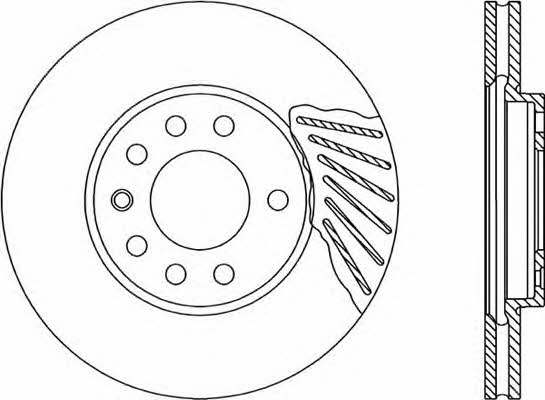 Open parts BDR1808.20 Front brake disc ventilated BDR180820: Buy near me in Poland at 2407.PL - Good price!