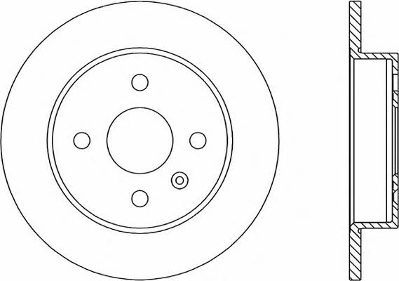 Open parts BDR1810.10 Rear brake disc, non-ventilated BDR181010: Buy near me at 2407.PL in Poland at an Affordable price!