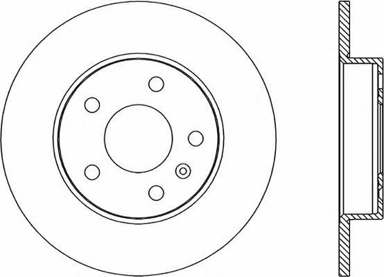 Open parts BDR1811.10 Rear brake disc, non-ventilated BDR181110: Buy near me in Poland at 2407.PL - Good price!