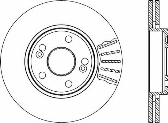 Open parts BDR1816.20 Front brake disc ventilated BDR181620: Buy near me in Poland at 2407.PL - Good price!