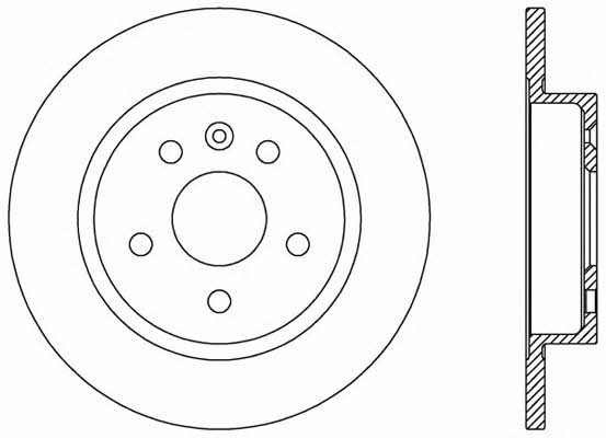 Open parts BDR2537.10 Rear brake disc, non-ventilated BDR253710: Buy near me in Poland at 2407.PL - Good price!