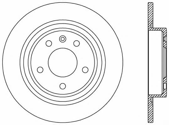 Open parts BDR2538.10 Rear brake disc, non-ventilated BDR253810: Buy near me in Poland at 2407.PL - Good price!