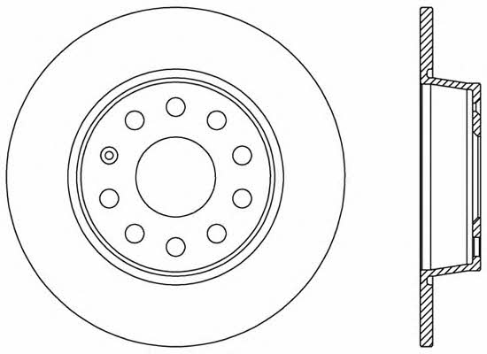 Open parts BDR2539.10 Rear brake disc, non-ventilated BDR253910: Buy near me in Poland at 2407.PL - Good price!