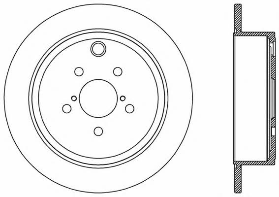 Open parts BDR2541.10 Rear brake disc, non-ventilated BDR254110: Buy near me in Poland at 2407.PL - Good price!