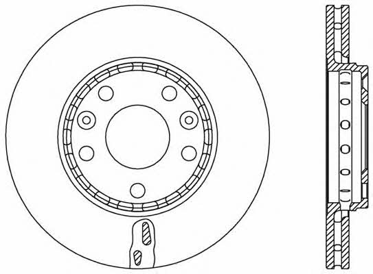 Open parts BDR2548.20 Front brake disc ventilated BDR254820: Buy near me in Poland at 2407.PL - Good price!