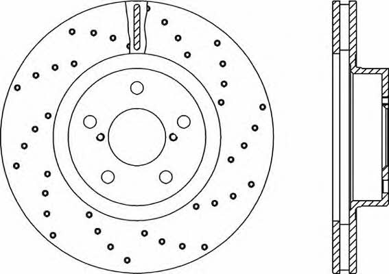 Open parts BDRS1493.25 Front brake disc ventilated BDRS149325: Buy near me in Poland at 2407.PL - Good price!