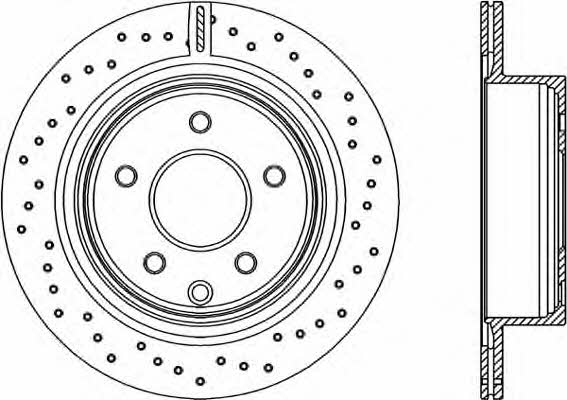 Open parts BDRS2208.25 Rear ventilated brake disc BDRS220825: Buy near me at 2407.PL in Poland at an Affordable price!