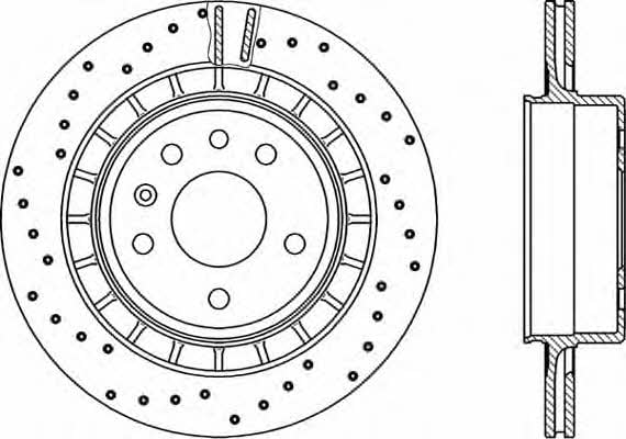 Open parts BDRS2242.25 Rear ventilated brake disc BDRS224225: Buy near me at 2407.PL in Poland at an Affordable price!
