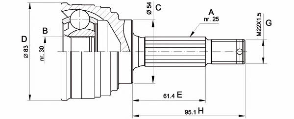 Open parts CVJ5325.10 Przegub homokinetyczny CVJ532510: Dobra cena w Polsce na 2407.PL - Kup Teraz!