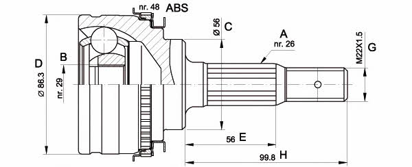 Open parts CVJ5342.10 Przegub homokinetyczny CVJ534210: Dobra cena w Polsce na 2407.PL - Kup Teraz!