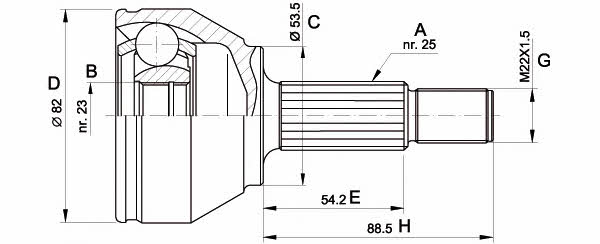 Open parts CVJ5344.10 Шарнир равных угловых скоростей (ШРУС) CVJ534410: Отличная цена - Купить в Польше на 2407.PL!