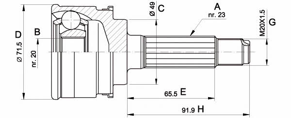 Open parts CVJ5348.10 Шарнір рівних кутових швидкостей (ШРКШ) CVJ534810: Приваблива ціна - Купити у Польщі на 2407.PL!