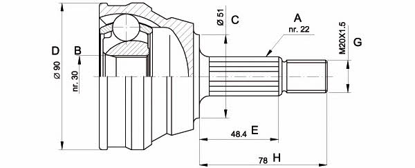 Open parts CVJ5008.10 Шарнир равных угловых скоростей (ШРУС) CVJ500810: Отличная цена - Купить в Польше на 2407.PL!