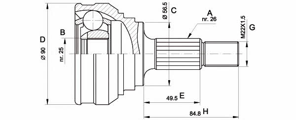 Open parts CVJ5021.10 Шарнир равных угловых скоростей (ШРУС) CVJ502110: Отличная цена - Купить в Польше на 2407.PL!