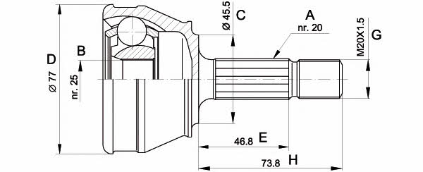 Open parts CVJ5031.10 CV joint CVJ503110: Buy near me in Poland at 2407.PL - Good price!