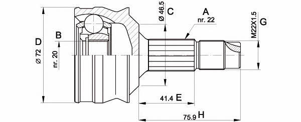 Open parts CVJ5064.10 Шарнір рівних кутових швидкостей (ШРКШ) CVJ506410: Приваблива ціна - Купити у Польщі на 2407.PL!