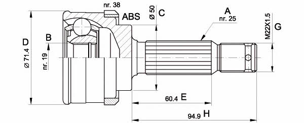 Open parts CVJ5393.10 Wellengelenk CVJ539310: Kaufen Sie zu einem guten Preis in Polen bei 2407.PL!