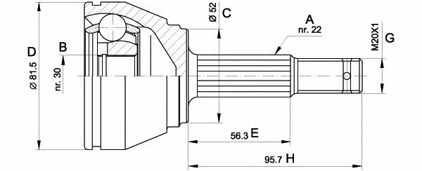 Open parts CVJ5470.10 CV joint CVJ547010: Buy near me in Poland at 2407.PL - Good price!