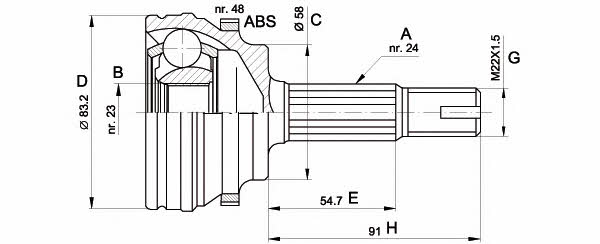 Open parts CVJ5508.10 Wellengelenk CVJ550810: Kaufen Sie zu einem guten Preis in Polen bei 2407.PL!