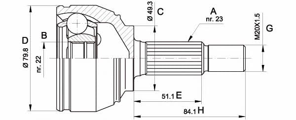 Open parts CVJ5521.10 CV joint CVJ552110: Buy near me in Poland at 2407.PL - Good price!