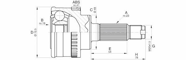 Open parts CVJ5570.10 CV joint CVJ557010: Buy near me in Poland at 2407.PL - Good price!