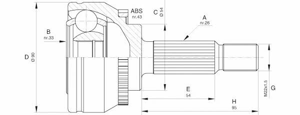 Open parts CVJ5600.10 Шарнир равных угловых скоростей (ШРУС) CVJ560010: Отличная цена - Купить в Польше на 2407.PL!