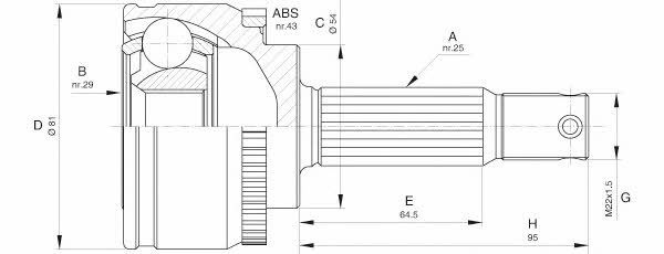 Open parts CVJ5607.10 Шарнир равных угловых скоростей (ШРУС) CVJ560710: Отличная цена - Купить в Польше на 2407.PL!