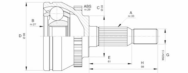 Open parts CVJ5612.10 Wellengelenk CVJ561210: Kaufen Sie zu einem guten Preis in Polen bei 2407.PL!