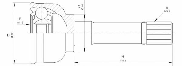 Open parts CVJ5631.10 Шарнір рівних кутових швидкостей (ШРКШ) CVJ563110: Приваблива ціна - Купити у Польщі на 2407.PL!