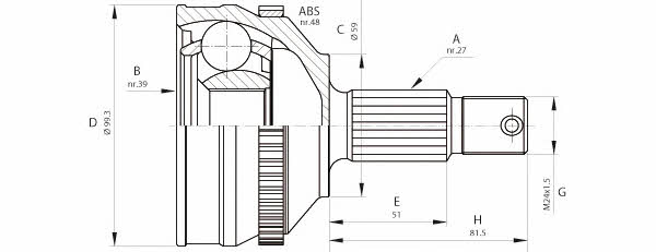 Open parts CVJ5646.10 Przegub homokinetyczny CVJ564610: Dobra cena w Polsce na 2407.PL - Kup Teraz!