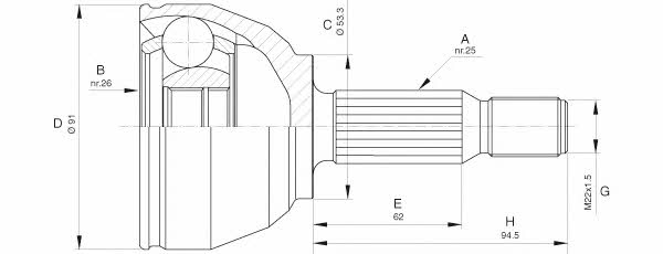 Open parts CVJ5654.10 Wellengelenk CVJ565410: Kaufen Sie zu einem guten Preis in Polen bei 2407.PL!