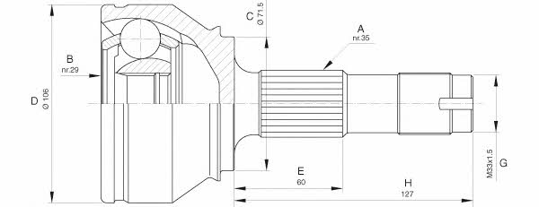 Open parts CVJ5658.10 CV joint CVJ565810: Buy near me in Poland at 2407.PL - Good price!