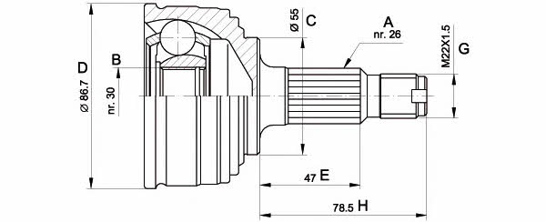 Open parts CVJ5245.10 CV joint CVJ524510: Buy near me in Poland at 2407.PL - Good price!