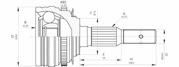 Open parts CVJ5273.10 Шарнір рівних кутових швидкостей (ШРКШ) CVJ527310: Приваблива ціна - Купити у Польщі на 2407.PL!