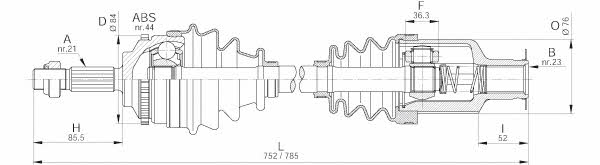 Open parts DRS6207.00 Вал приводной DRS620700: Отличная цена - Купить в Польше на 2407.PL!