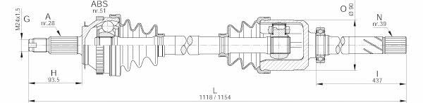 Open parts DRS6231.00 Drive shaft DRS623100: Buy near me at 2407.PL in Poland at an Affordable price!