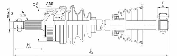 Open parts DRS6297.00 Вал приводной DRS629700: Отличная цена - Купить в Польше на 2407.PL!