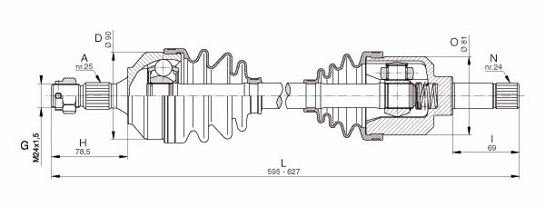 Open parts DRS6334.00 Вал приводной DRS633400: Отличная цена - Купить в Польше на 2407.PL!